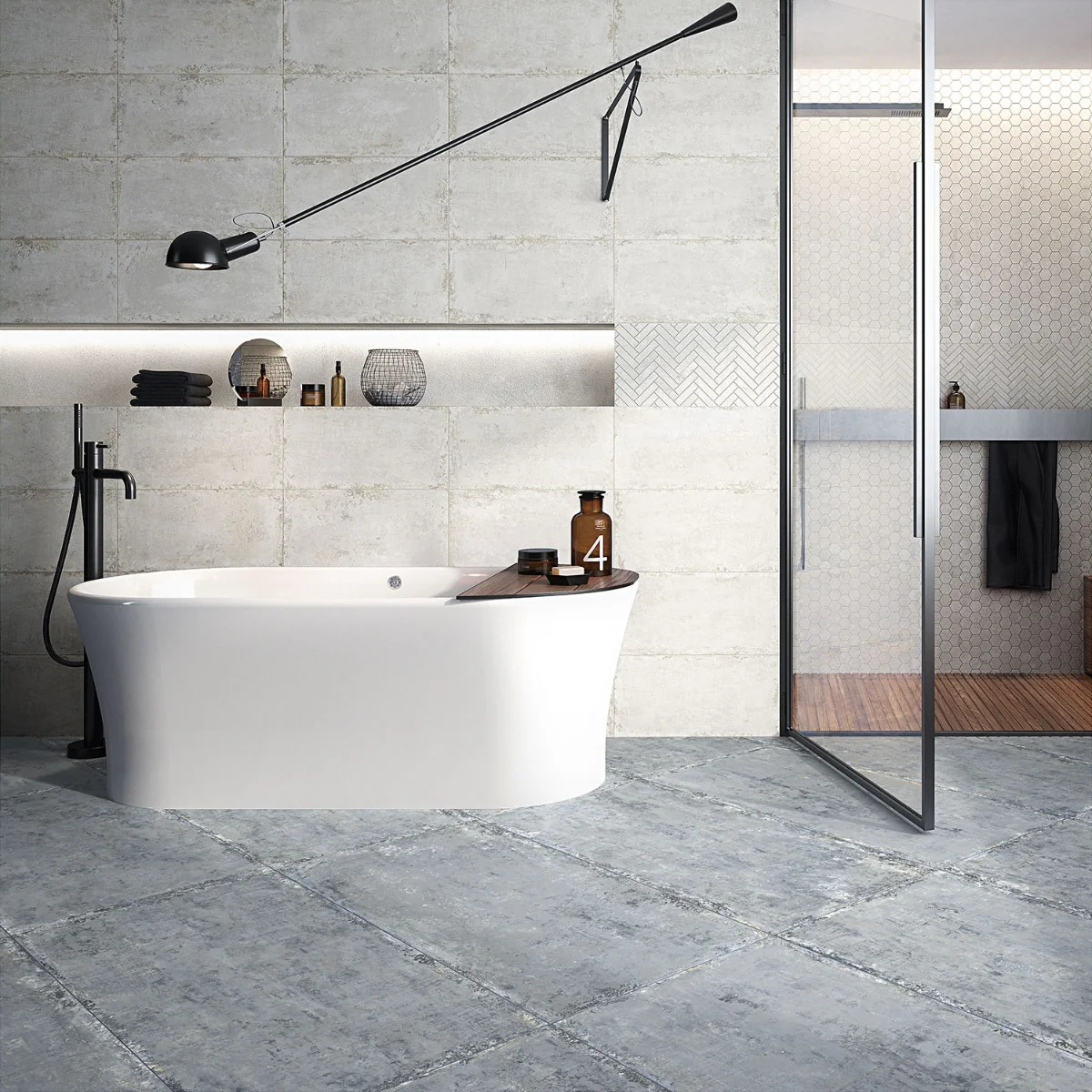 Lux Tile Portrait Ocean Blue 24x48 Matte Porcelain Tile - Image 2