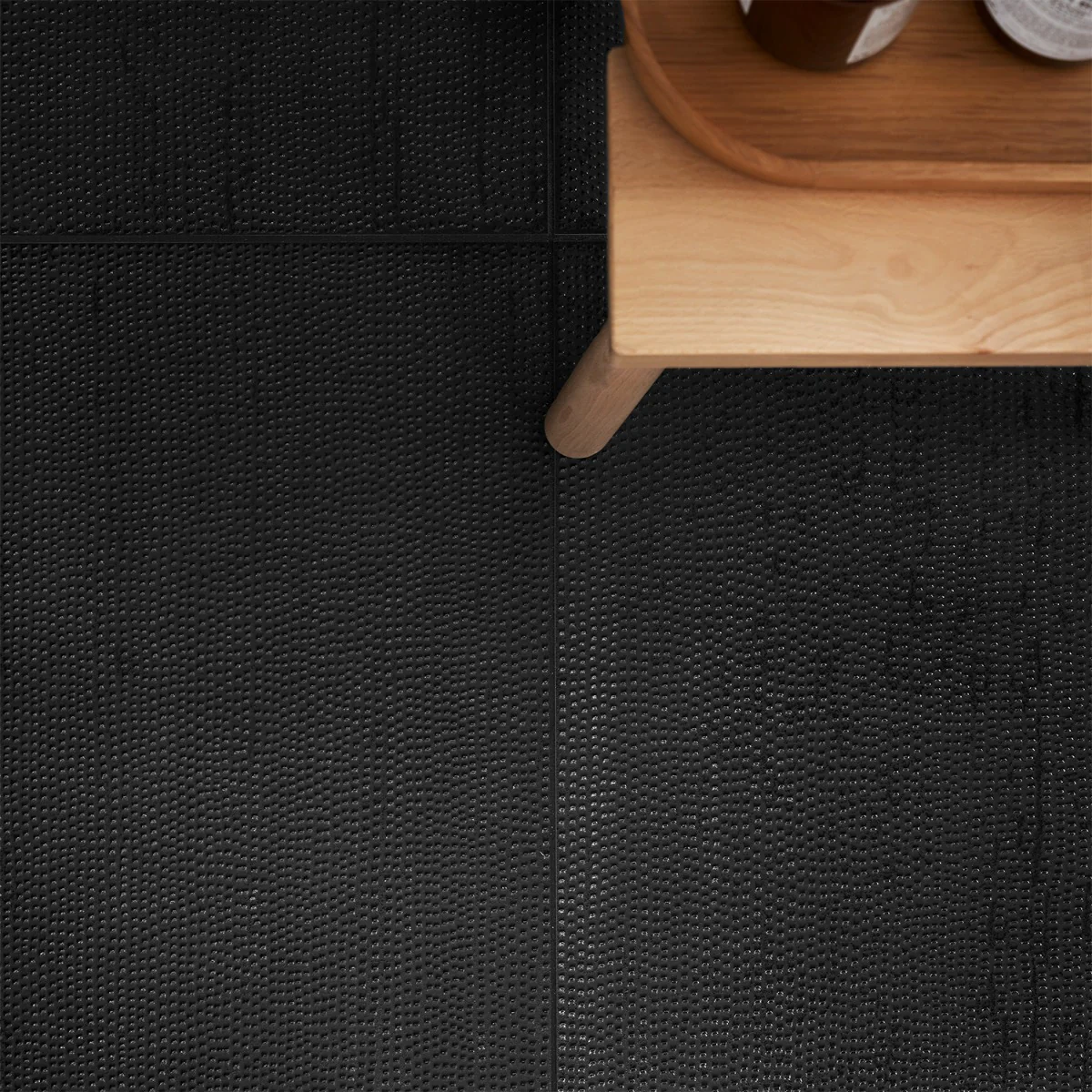 Lux Tile Rethink Decoro Leather Black 12x24 Textured Matte Porcelain Wall Tile - Image 5