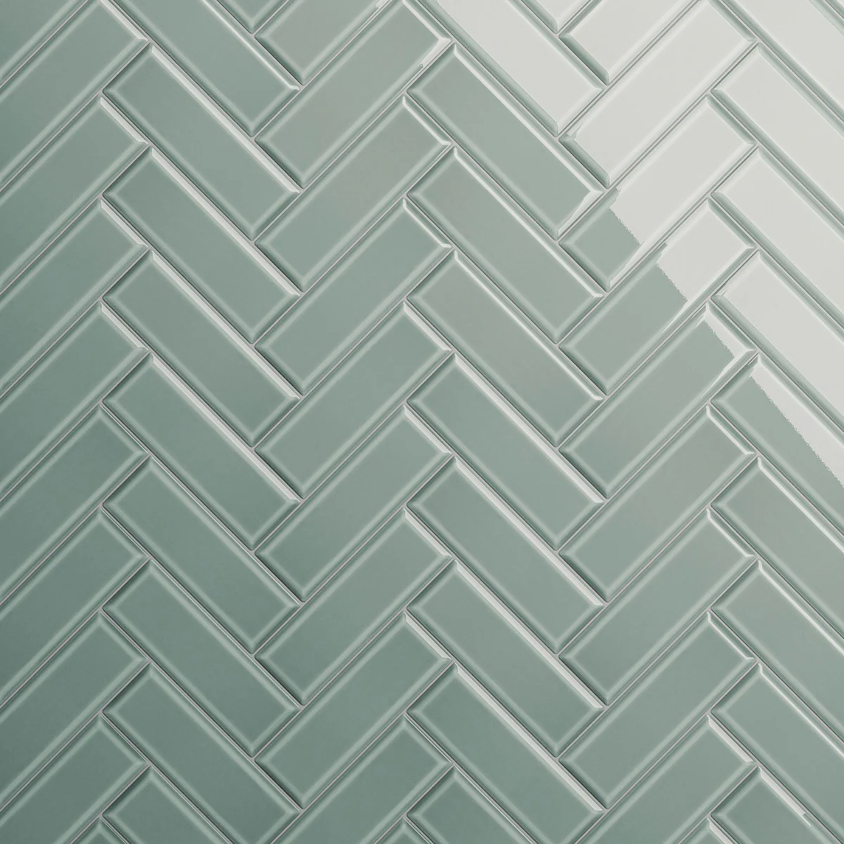 Lux Tile Rise Sage Green 4x12 Beveled Glossy Ceramic Subway Tile - Image 4