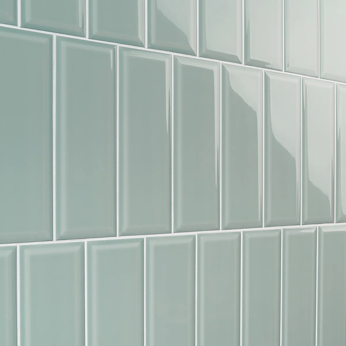 Lux Tile Rise Sage Green 4x12 Beveled Glossy Ceramic Subway Tile - Image 9