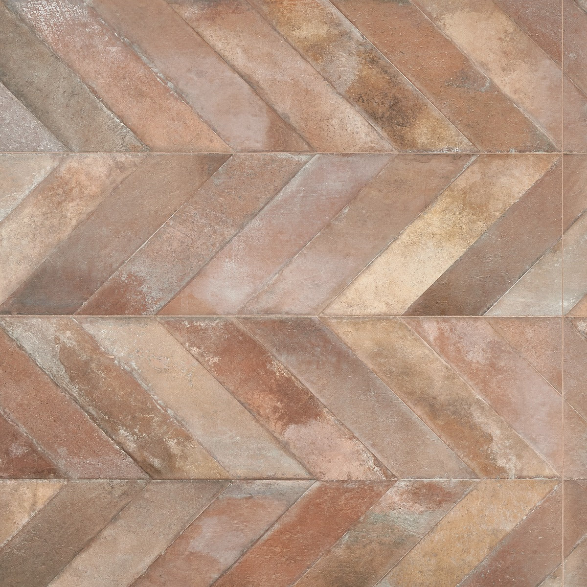 Lux Tile Sculpt Cotto Brown Chevron Porcelain Tile 24x48 - Image 2