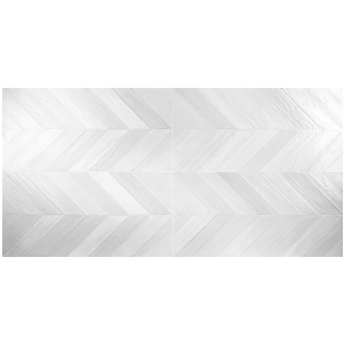 Lux Tile Sculpt White Chevron 24x48 Natural Porcelain Tile - Image 3