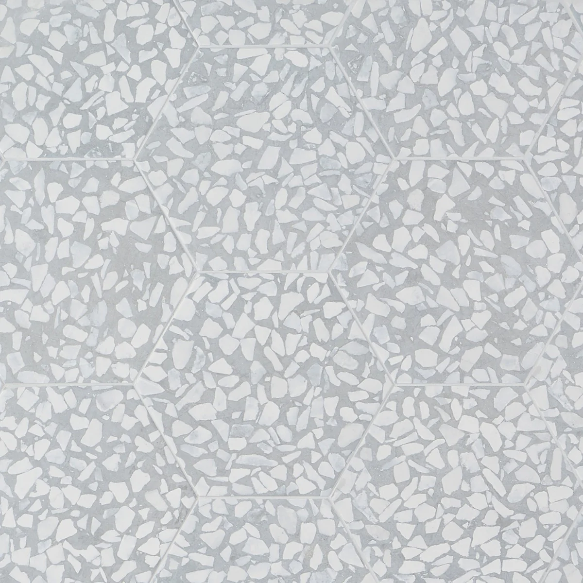 Lux Tile Terrazzo Hex Azulio Blue 9" Matte Porcelain Tile - Image 5