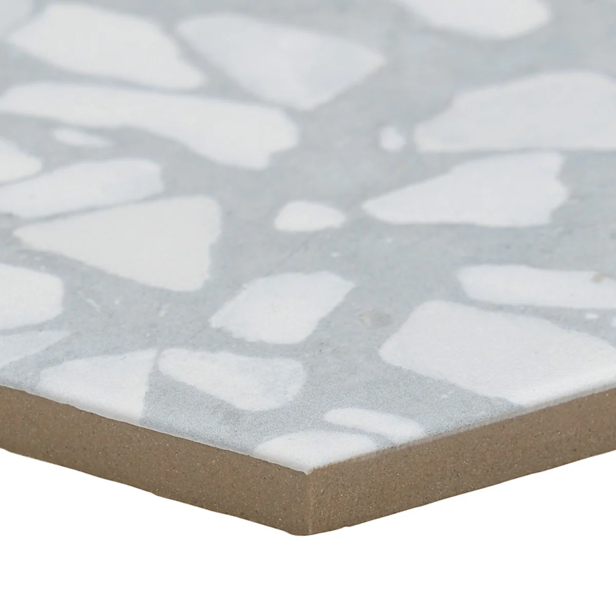 Lux Tile Terrazzo Hex Azulio Blue 9" Matte Porcelain Tile - Image 7