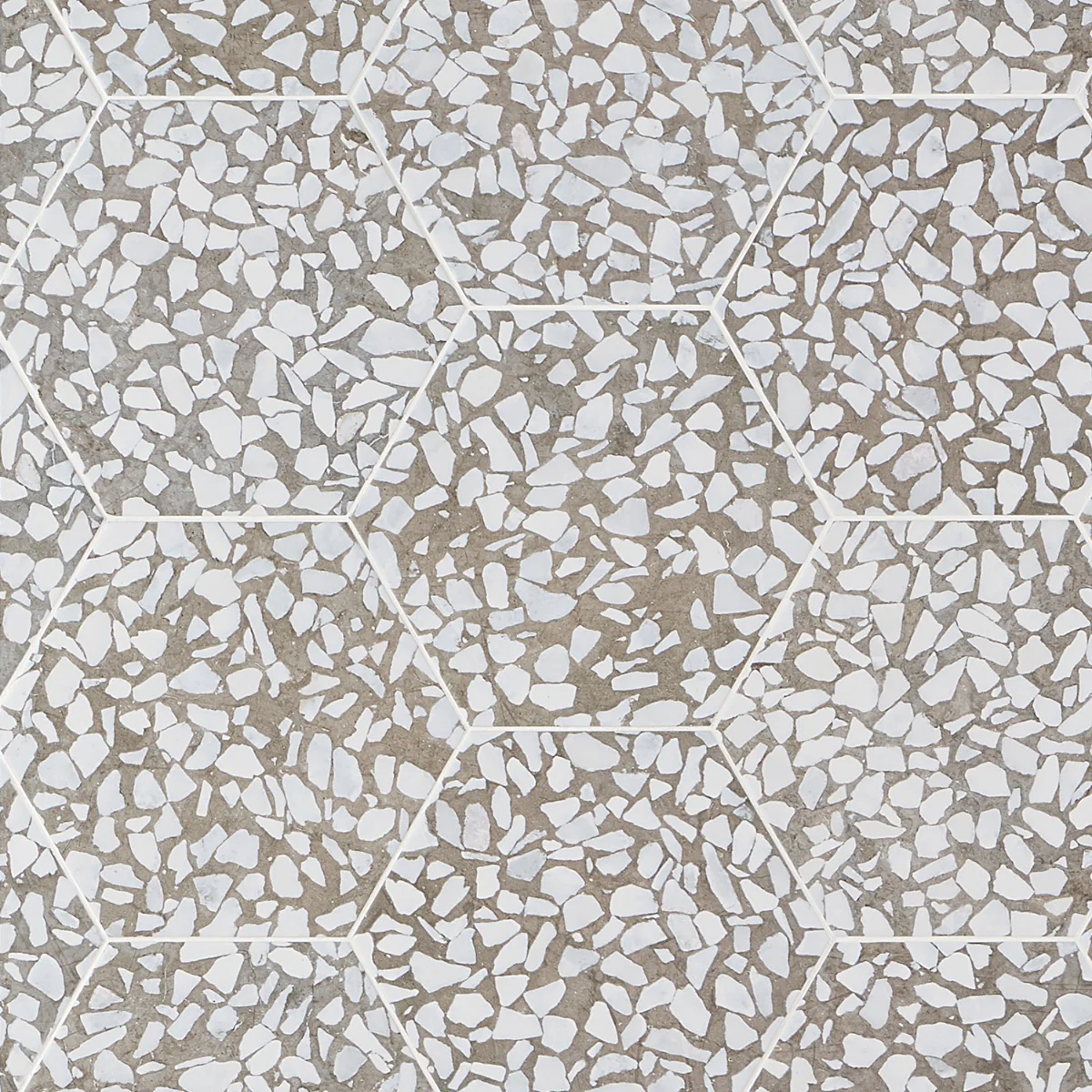 Lux Tile Terrazzo Hex Grigio Gray 9" Matte Porcelain Tile - Image 5