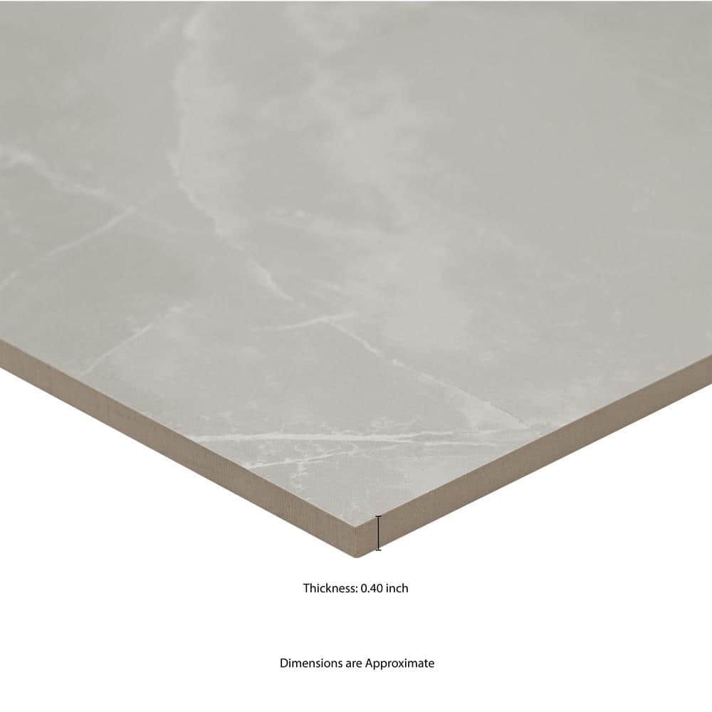 Madison Celeste 24 in. x 24 in. Polished Porcelain Stone Look Floor and Wall Tile (16 sq. ft./Case) - Image 4