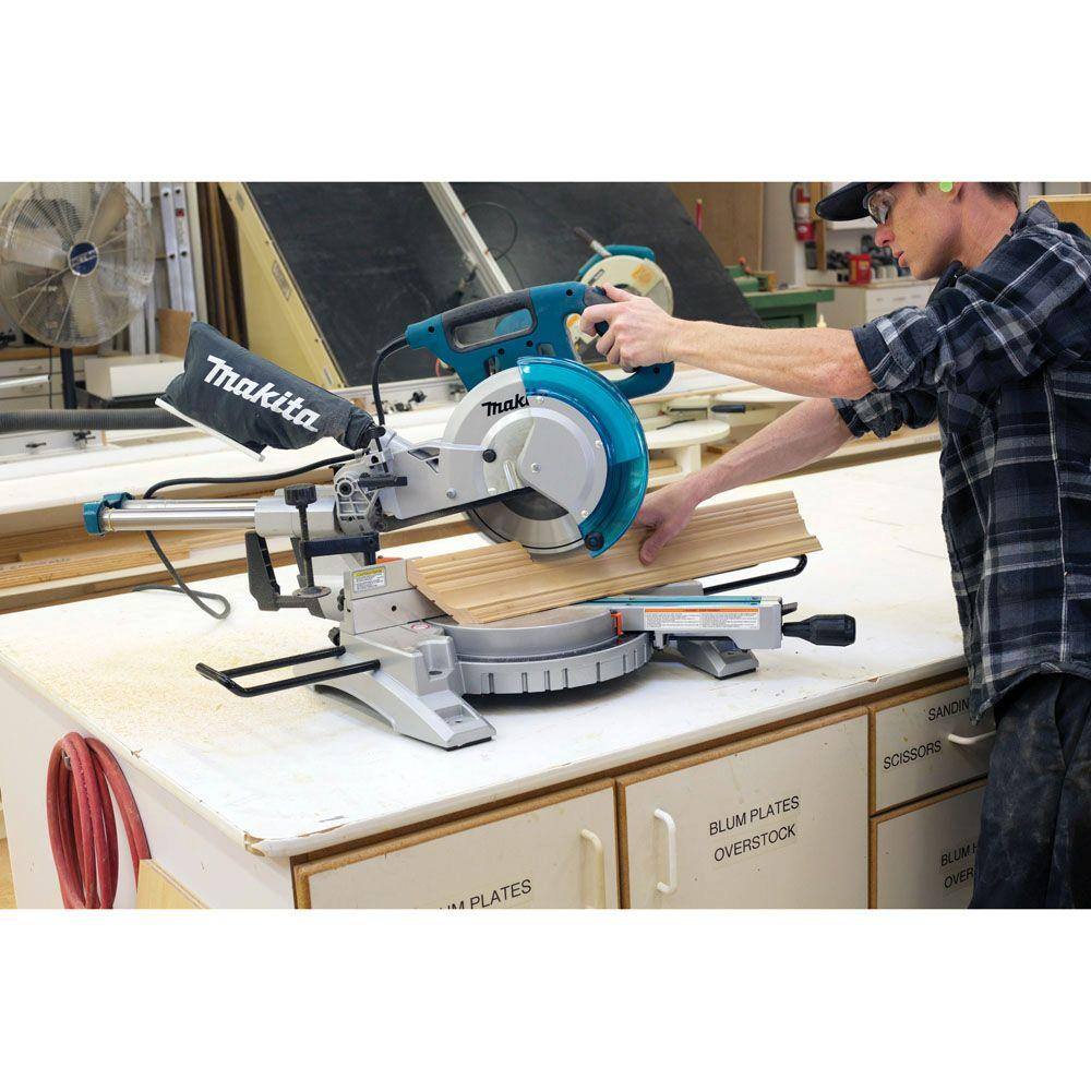Makita 10 in. Dual Slide Compound Miter Saw with 10 in. x 80T Micro-Polished Miter Saw Blade - Image 4
