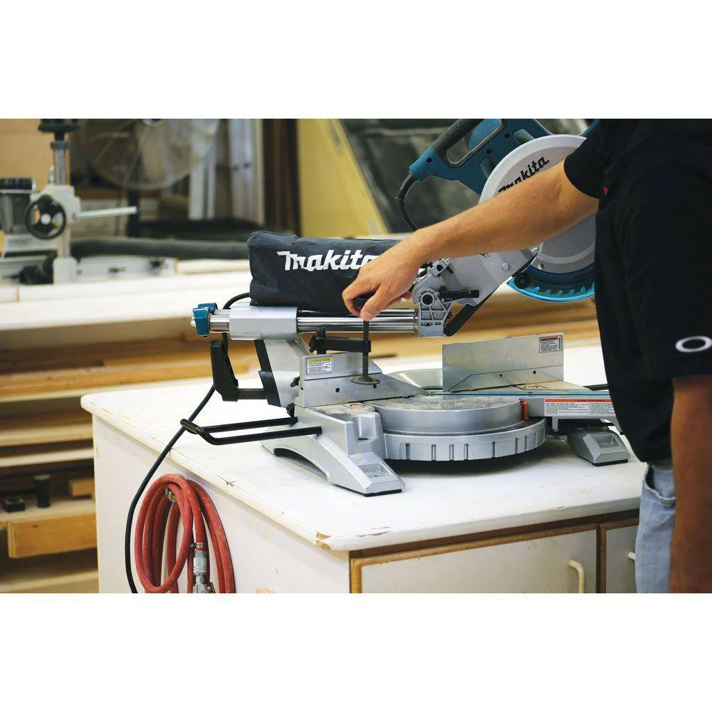 Makita 10 in. Dual Slide Compound Miter Saw with 10 in. x 80T Micro-Polished Miter Saw Blade - Image 6