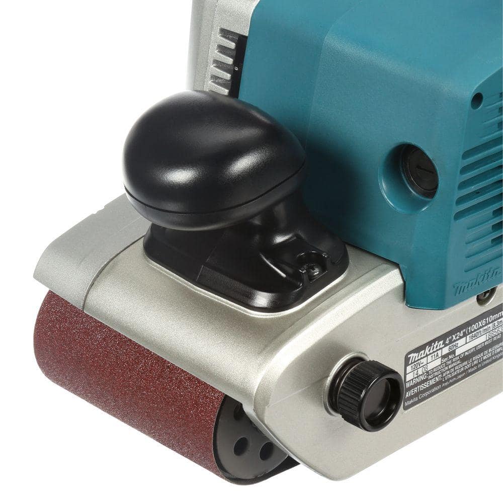 Makita 11 Amp 4 in. x 24 in. Corded Belt Sander with Abrasive Belt, 80G Belt and Dust Bag - Image 7