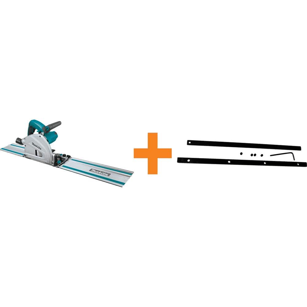 Makita 12 Amp 6-1/2 in. Plunge Circular Saw with Guide Rail Connector Kit