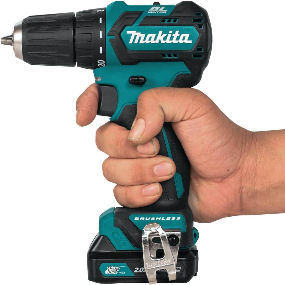 Makita 12V max CXT Lithium‑Ion 3/8 in. Brushless Cordless Driver‑Drill Kit with (2) 2.0Ah Batteries, Charger and Hard Case - Image 5