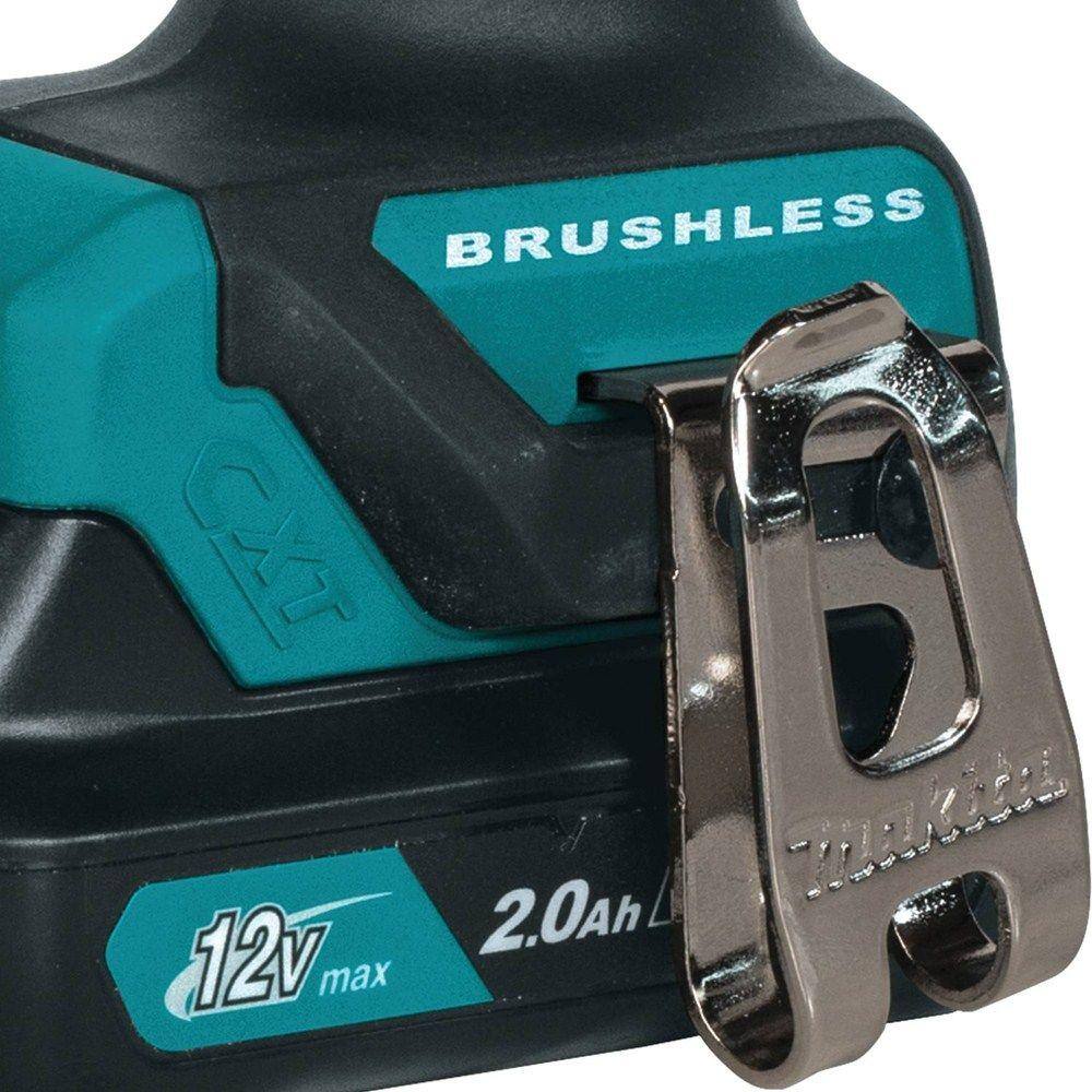 Makita 12V Max CXT Lithium‑Ion 3/8 in. Brushless Cordless Hammer Driver‑Drill Kit with (2) 2.0Ah Batteries, Charger and Hard Case - Image 5