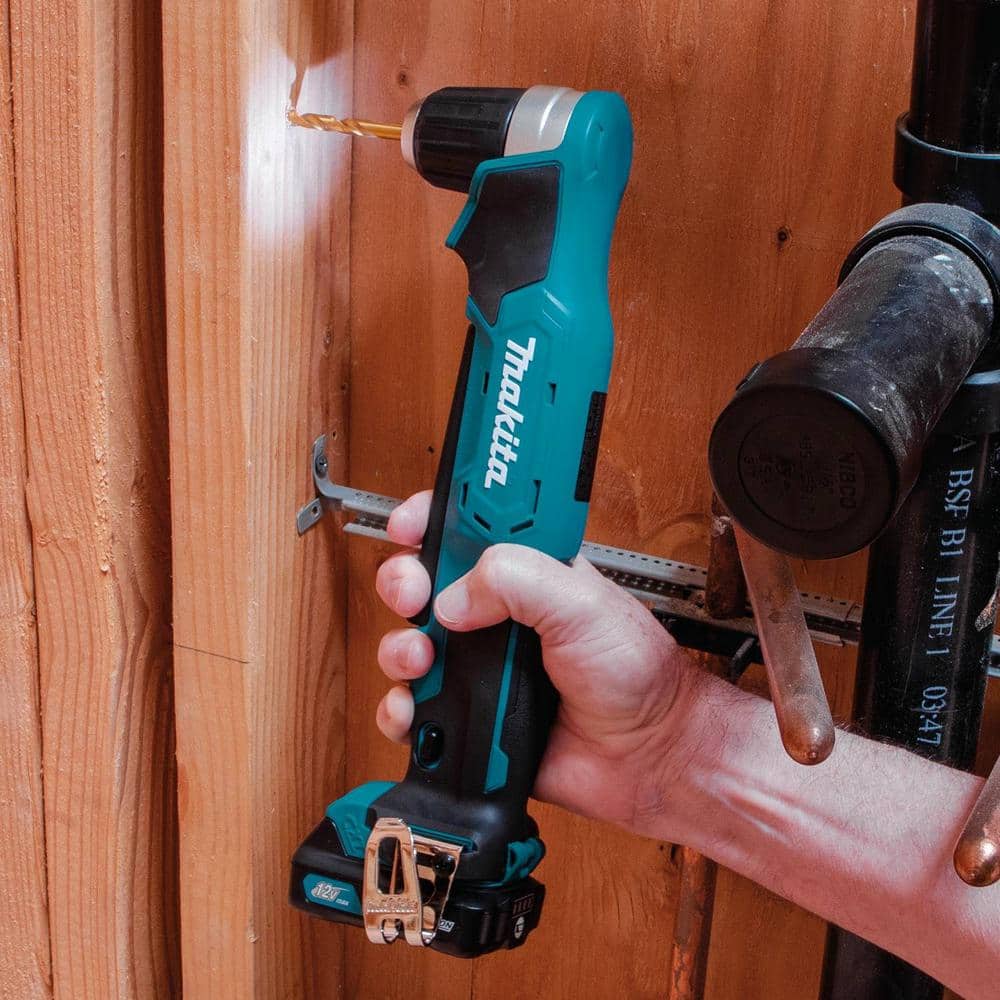 Makita 12V max CXT Lithium‑Ion Cordless 3/8 in. Right Angle Drill Kit (2.0 Ah) - Image 4