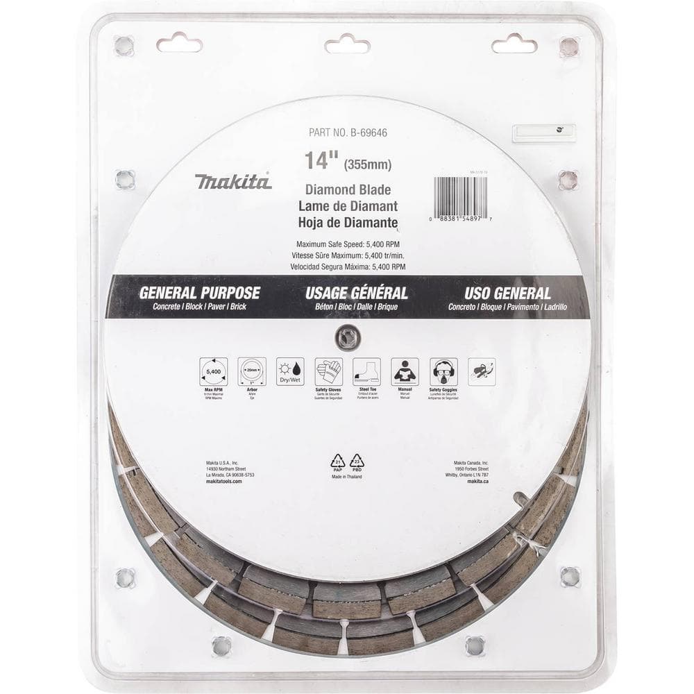 Makita 14 in. Segmented Rim Diamond Blade for General Purpose (3-Pack) - Image 4