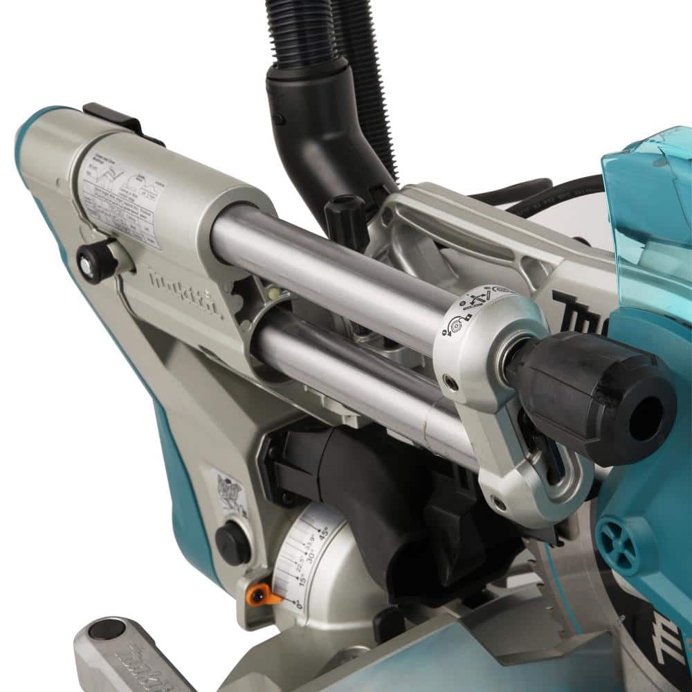 Makita 15 Amp 10 in. Dual Bevel Sliding Compound Miter Saw with Laser + Bonus Pneumatic 16-Gauge, 2-1/2 in. Finish Nailer - Image 4