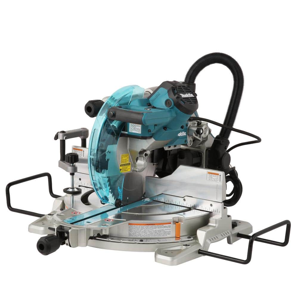 Makita 15 Amp 10 in. Dual Bevel Sliding Compound Miter Saw with Laser + Bonus Pneumatic 16-Gauge, 2-1/2 in. Finish Nailer - Image 6