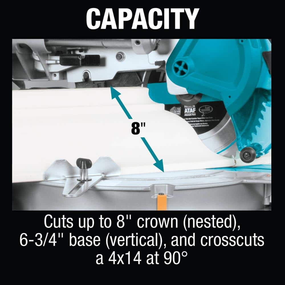 Makita 15 Amp 12 in. Dual-Bevel Sliding Compound Miter Saw with Laser - Image 9