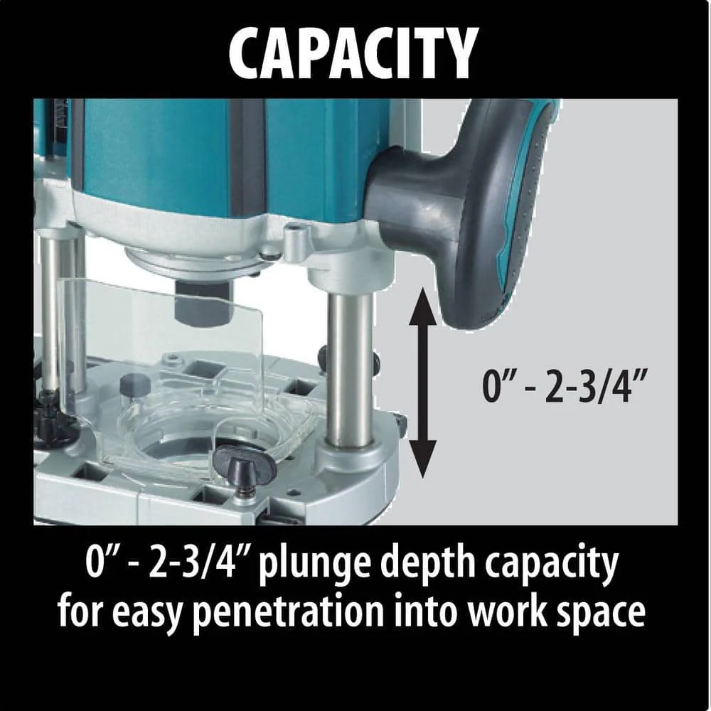 Makita 15-Amp 3-1/4 HP Corded Plunge Router, RP1800 - Image 4