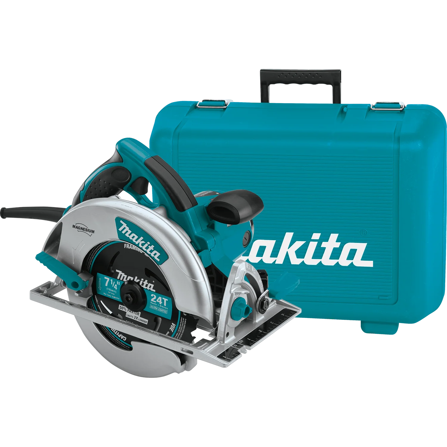 Makita 15 Amp 7-1/4 in. Corded Lightweight Magnesium Circular Saw with LED Light, Dust Blower, 24T Carbide blade, Hard Case - Image 16