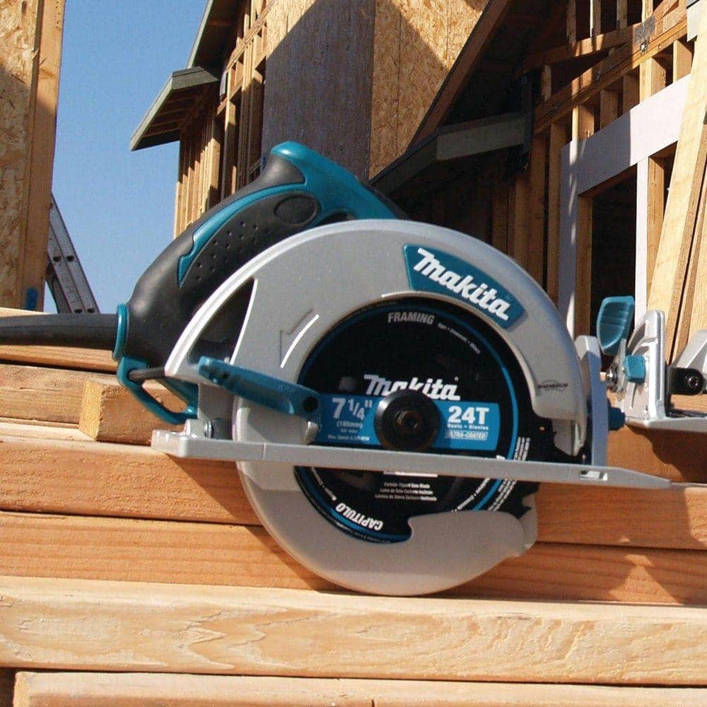 Makita 15 Amp 7-1/4 in. Corded Lightweight Magnesium Circular Saw with LED Light, Dust Blower, 24T Carbide blade, Hard Case - Image 8