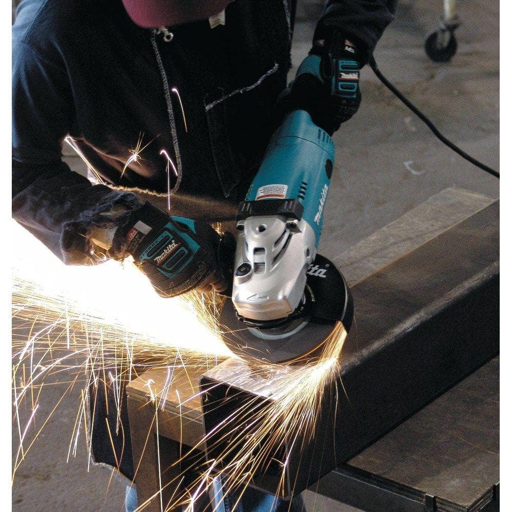Makita 15 Amp 7 in. Corded Angle Grinder with Grinding wheel, Side handle and Wheel Guard - Image 13