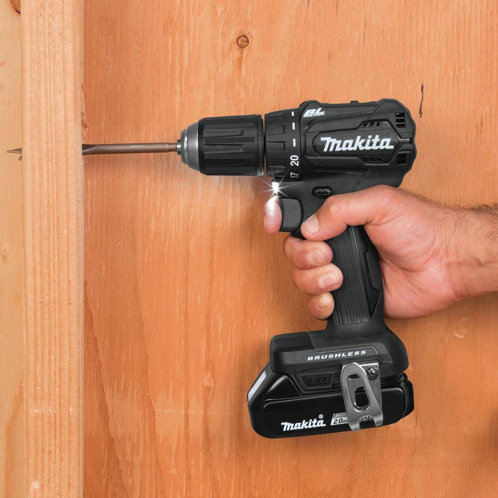 Makita 18-Volt 2.0 Ah LXT Lithium-Ion Sub-Compact Brushless Cordless 1/2 in. Driver-Drill Kit - Image 3
