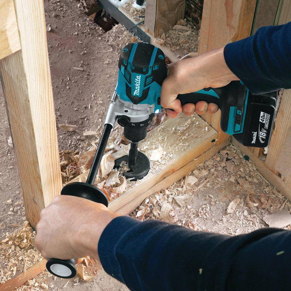 Makita 18-Volt LXT Brushless 1/2 in. Cordless Hammer Drill Kit with (2) 4.0Ah Batteries, Rapid Charger and Hard Case (XPH07MB) - Image 4