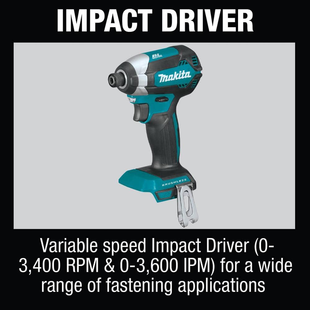 Makita 18-Volt LXT Lithium‑Ion Cordless 6‑Piece Combo Kit (Driver‑Drill/Impact Driver/Circular Saw/Multi‑Tool/Radio/Light), 3.0Ah - Image 2