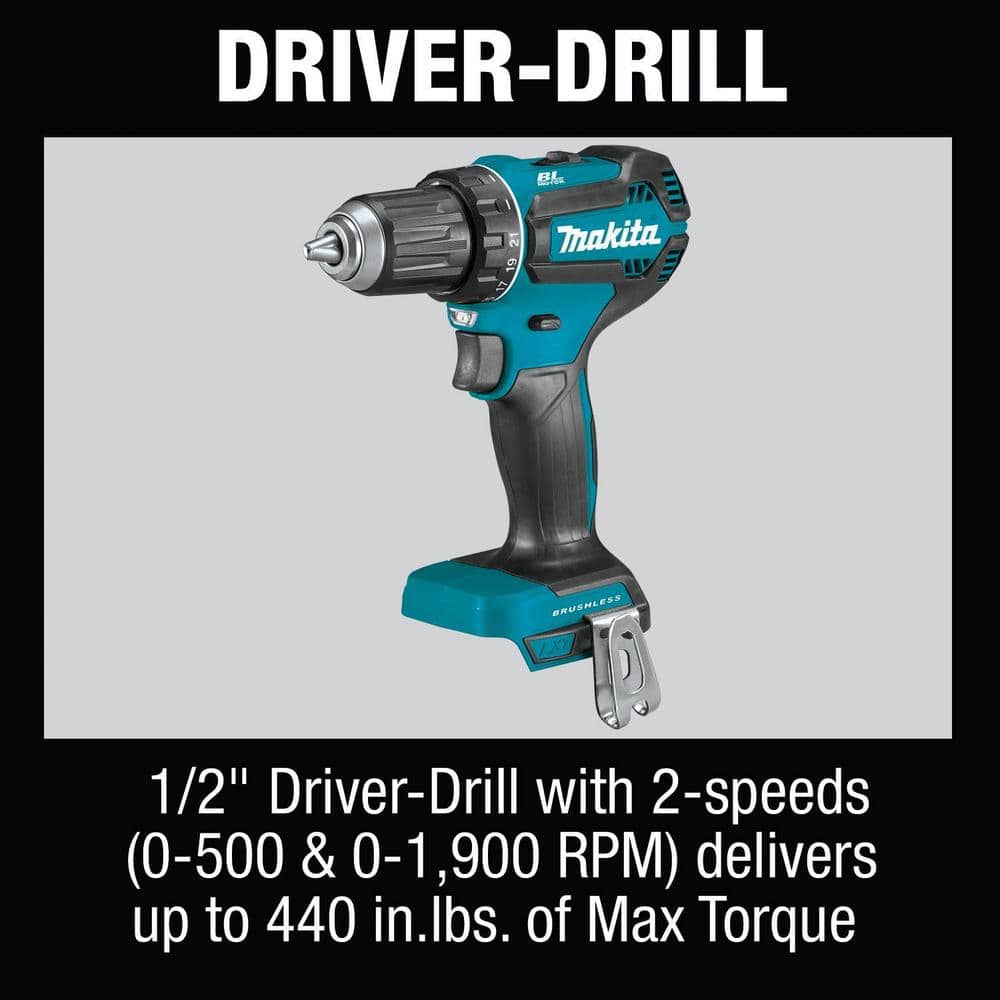 Makita 18-Volt LXT Lithium‑Ion Cordless 6‑Piece Combo Kit (Driver‑Drill/Impact Driver/Circular Saw/Multi‑Tool/Radio/Light), 3.0Ah - Image 4