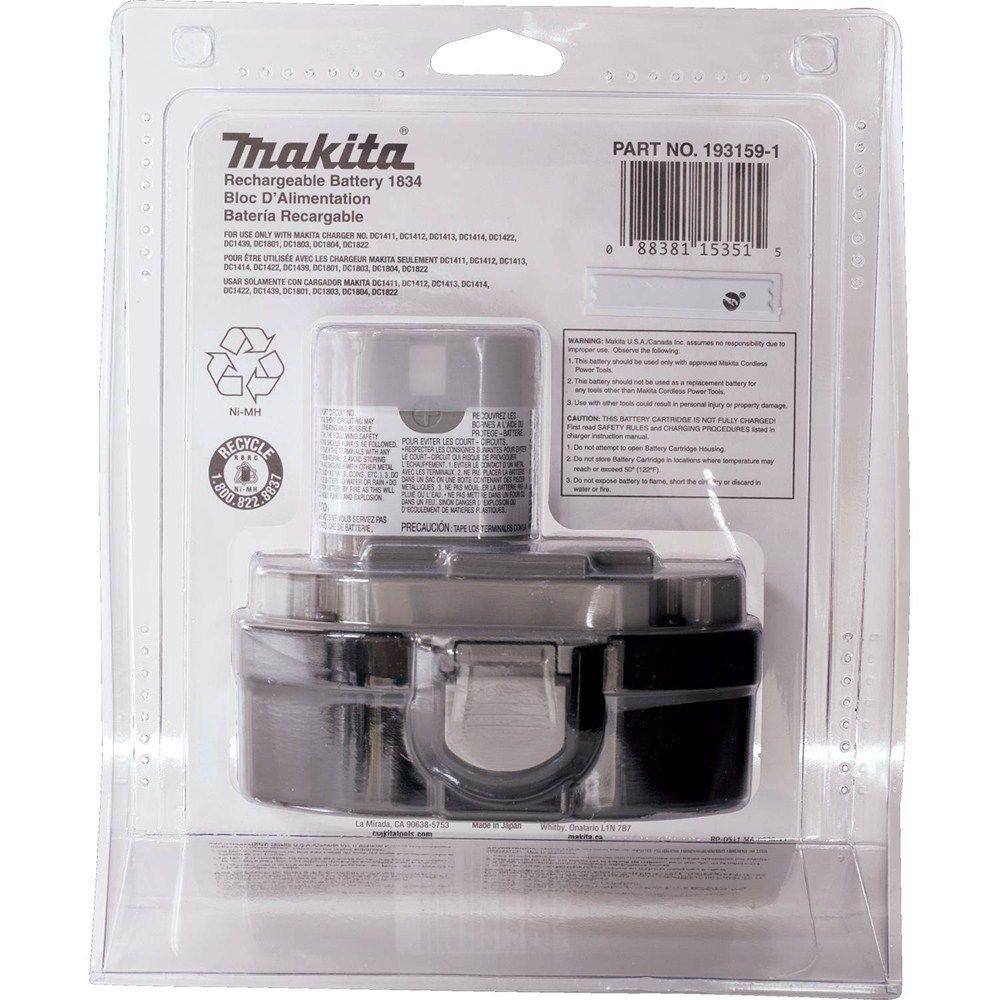 Makita 18-Volt Ni-MH Battery, 2.6Ah (Model 1834 / 193159-1) - Image 4