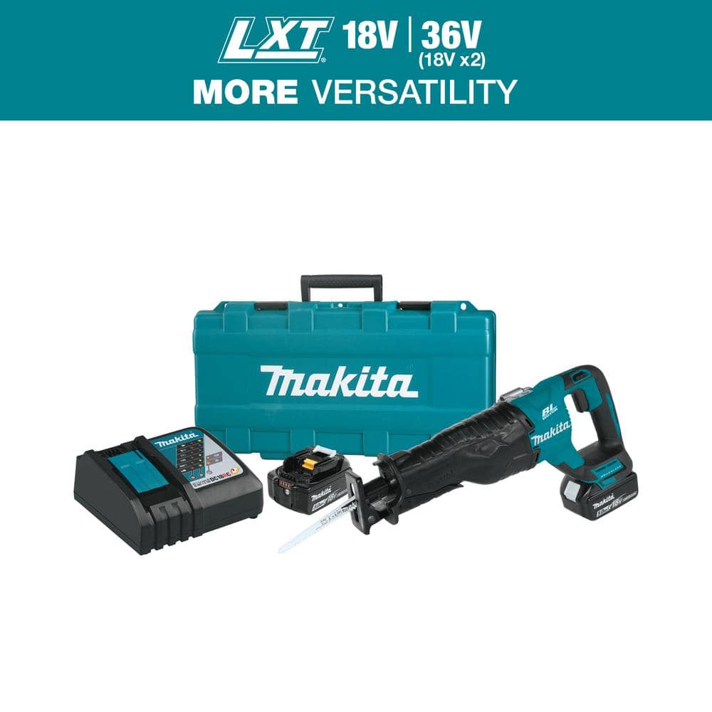 Makita 18V 5.0Ah LXT Lithium‑Ion Brushless Cordless Recipro Saw Kit
