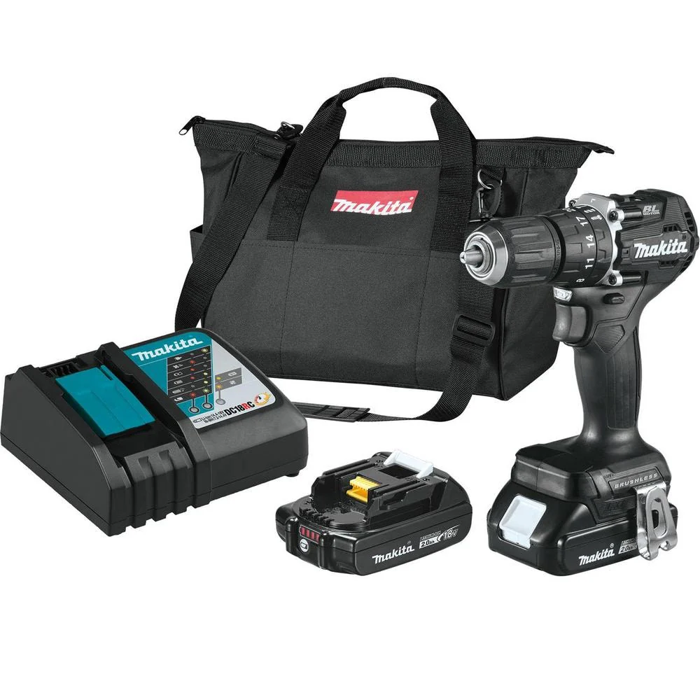 Makita 18V LXT 2.0Ah Sub-Compact Brushless Cordless 1/2 in. Hammer Driver-Drill Kit