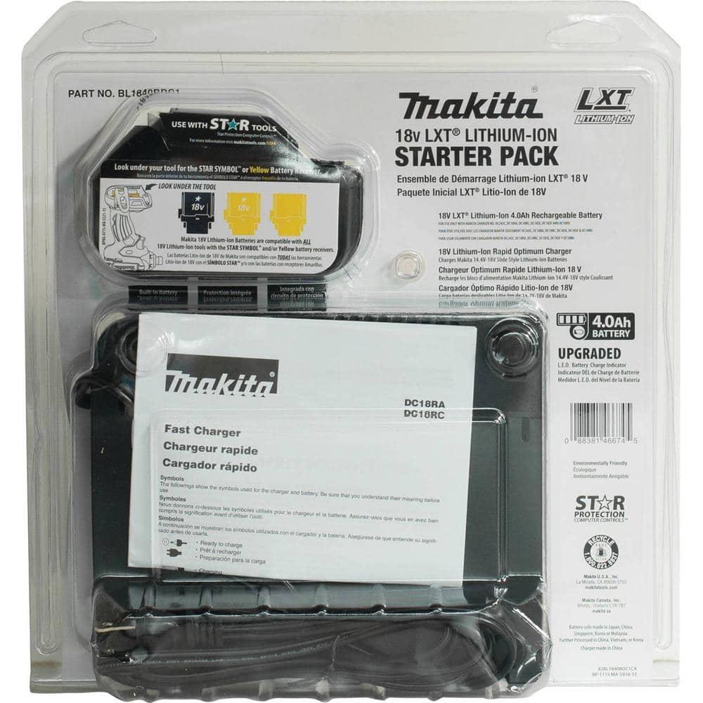 Makita 18V LXT 4.0Ah Battery & Rapid Optimum Charger Starter Pack with Bonus 18V LXT 5 in. Random Orbit Sander - Image 3
