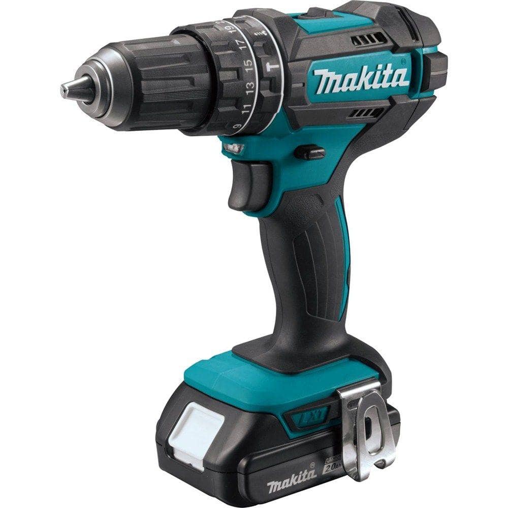 Makita 18V LXT Lithium‑Ion 1/2 in. Compact Cordless Hammer Driver‑Drill Kit with (2) 2.0Ah Batteries, Rapid Charger and Hard Case - Image 3