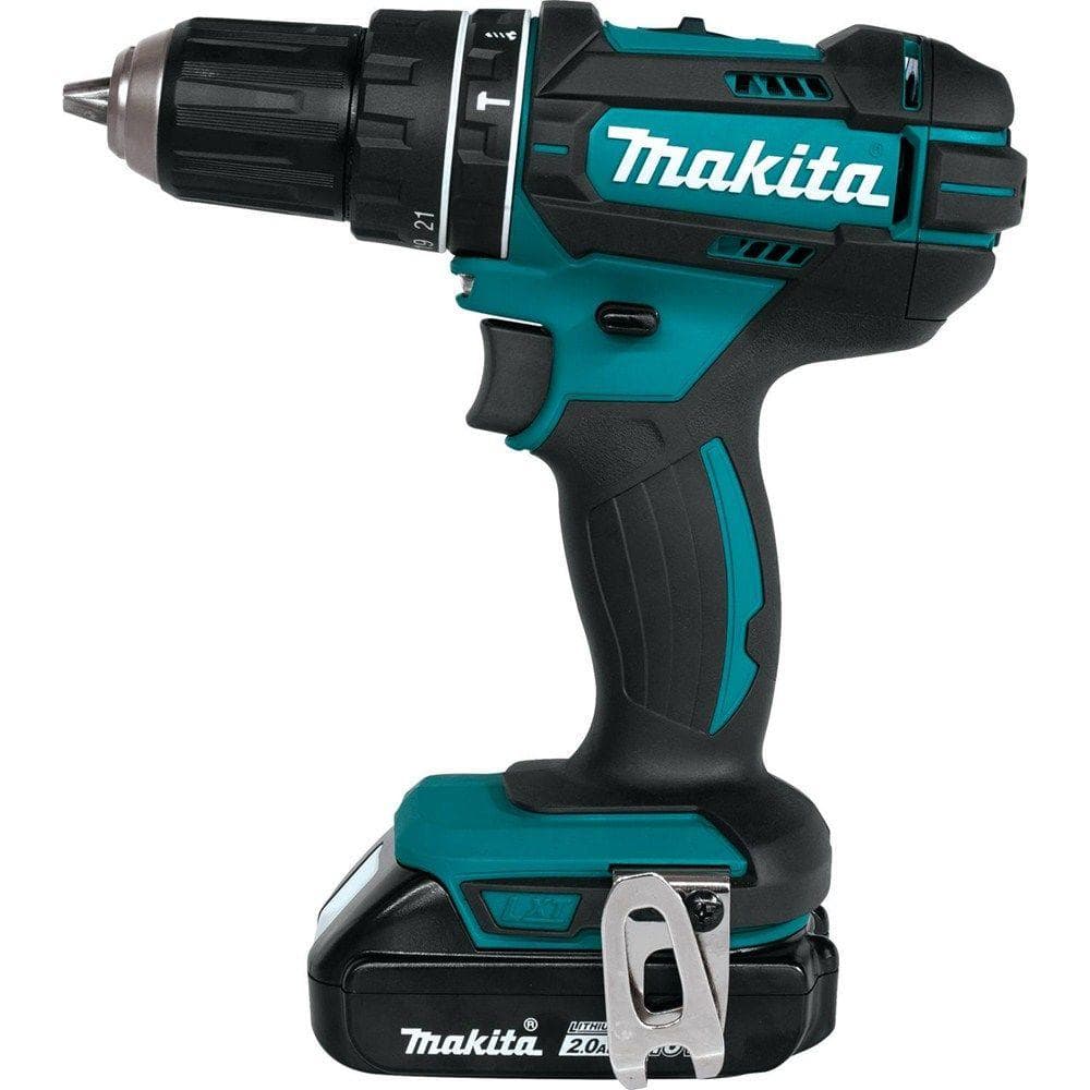 Makita 18V LXT Lithium‑Ion 1/2 in. Compact Cordless Hammer Driver‑Drill Kit with (2) 2.0Ah Batteries, Rapid Charger and Hard Case - Image 4