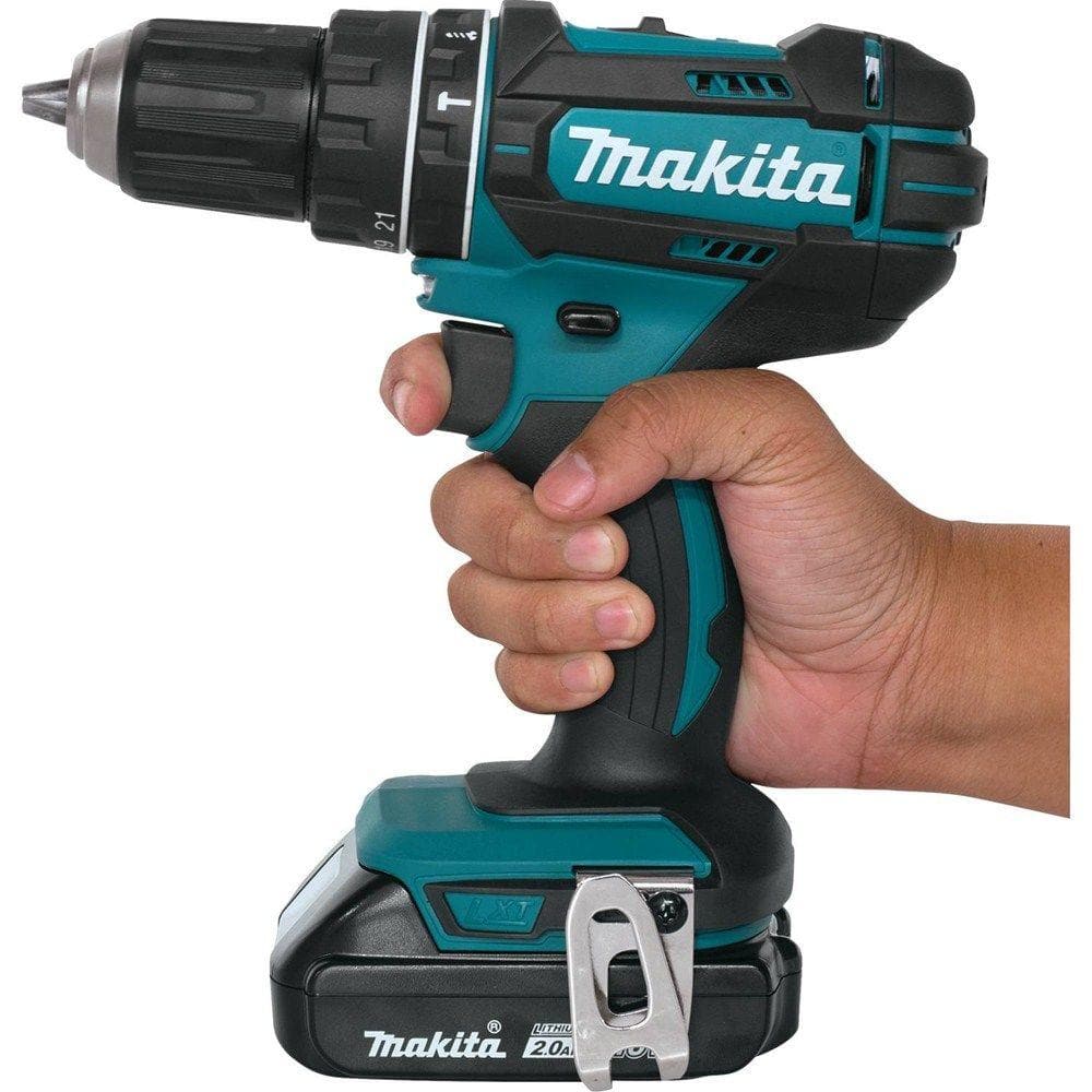 Makita 18V LXT Lithium‑Ion 1/2 in. Compact Cordless Hammer Driver‑Drill Kit with (2) 2.0Ah Batteries, Rapid Charger and Hard Case - Image 5