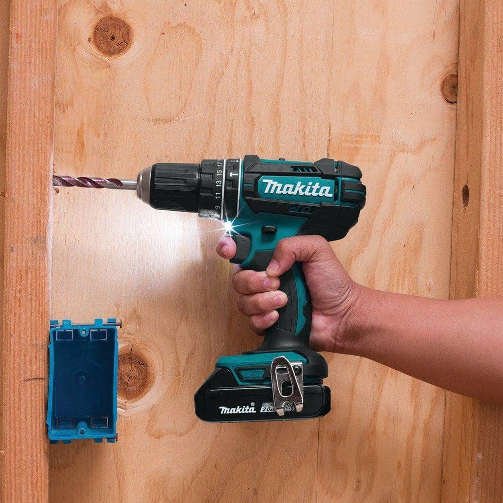 Makita 18V LXT Lithium‑Ion 1/2 in. Compact Cordless Hammer Driver‑Drill Kit with (2) 2.0Ah Batteries, Rapid Charger and Hard Case - Image 8