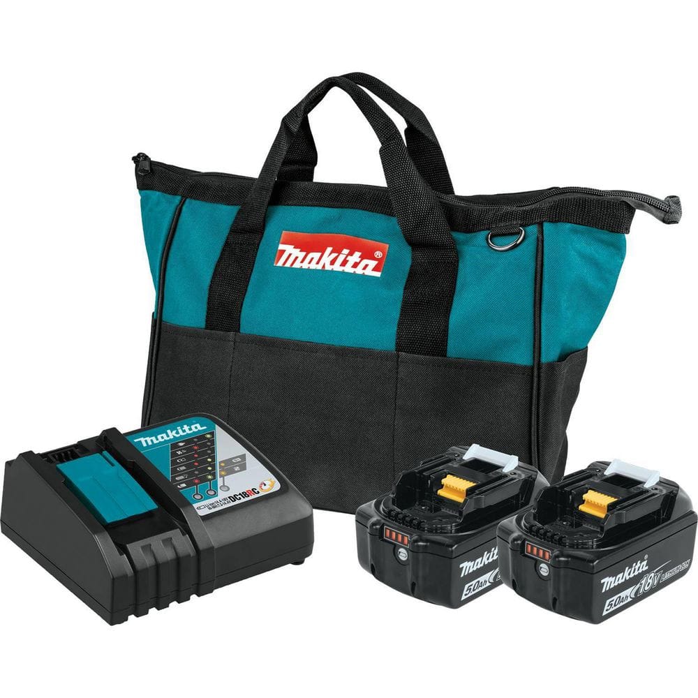 Makita 18V LXT Lithium‑Ion Battery and Rapid Optimum Charger Starter Pack, 5.0Ah (BL1850BDC2) - Image 4