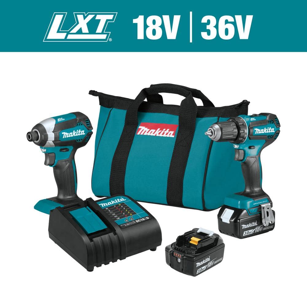 Makita 18V LXT Lithium-ion Brushless Cordless 2-Piece Combo Kit 3.0Ah Driver-Drill/ Impact Driver - Image 14