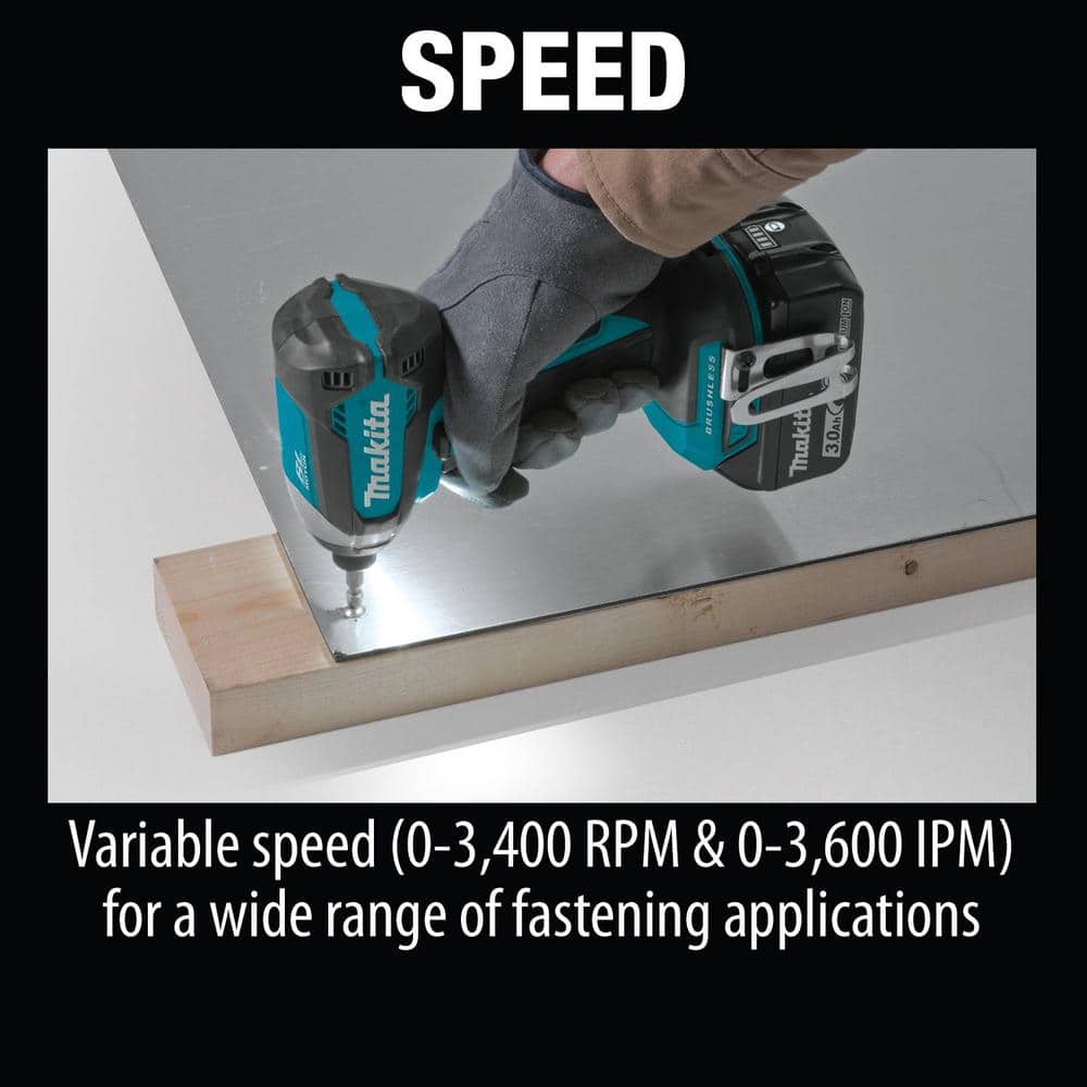 Makita 18V LXT Lithium-ion Brushless Cordless 2-Piece Combo Kit 3.0Ah Driver-Drill/ Impact Driver - Image 9