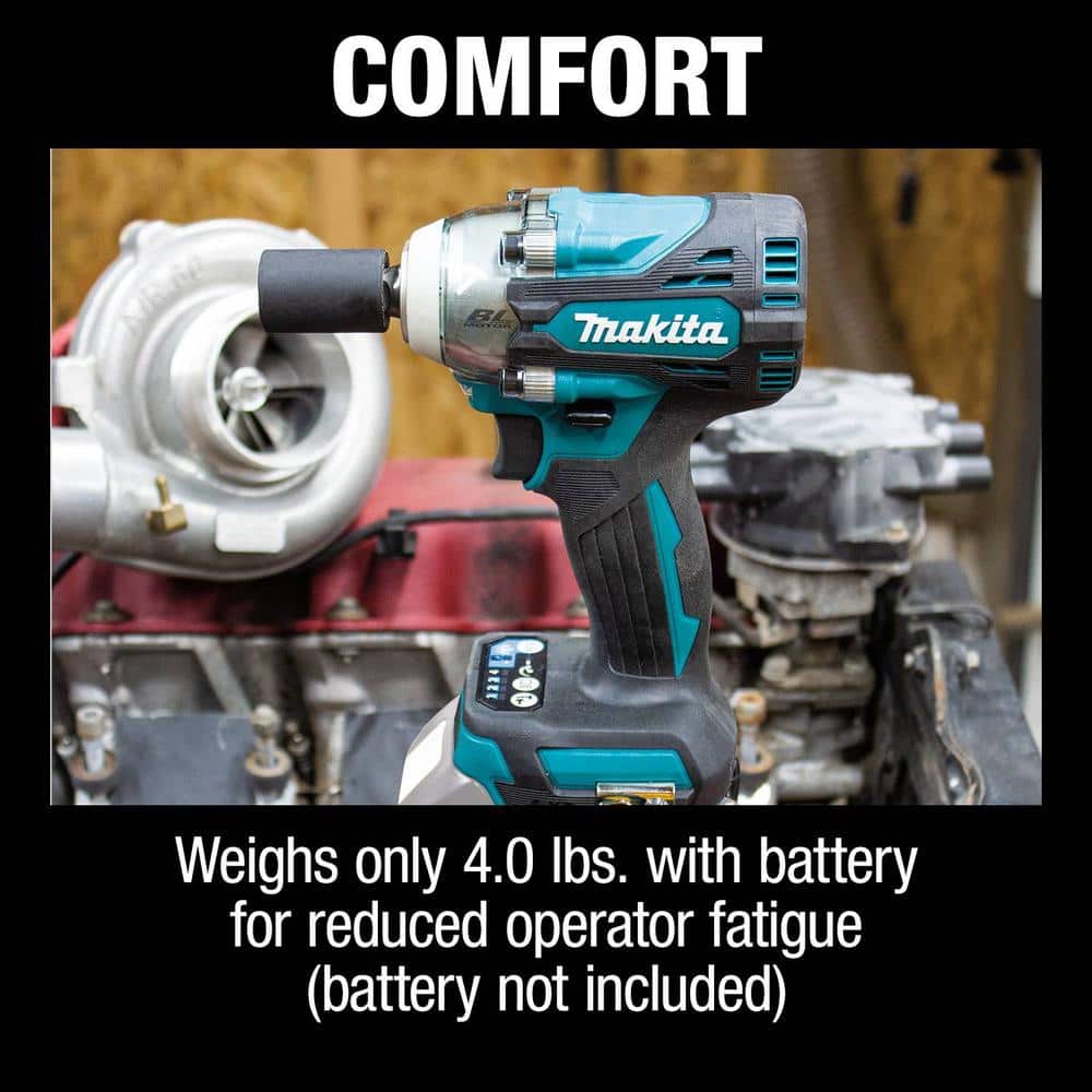 Makita 18V LXT Lithium-Ion Brushless Cordless 4-Speed 1/2 in. Impact Wrench with Detent Anvil (Tool-Only) - Image 3