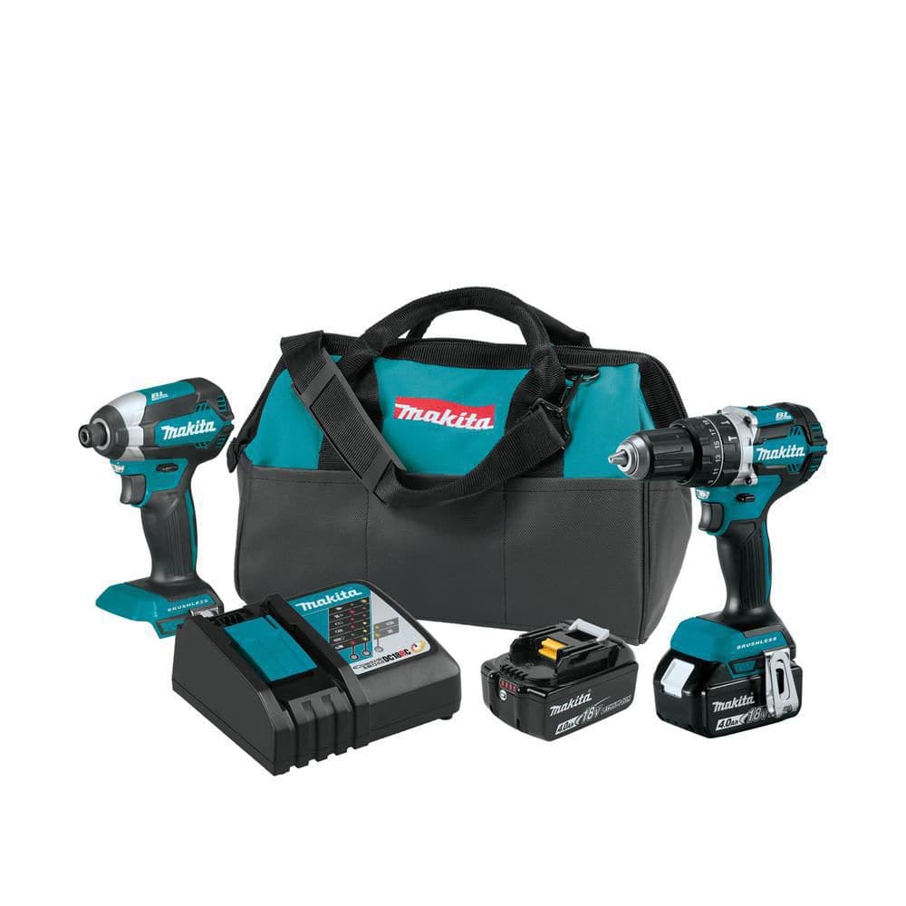 Makita 18V LXT Lithium‑Ion Brushless Cordless Hammer Drill/Impact Driver Combo Kit, 2‑Pc with BONUS 18V Li‑Ion Multi‑Tool