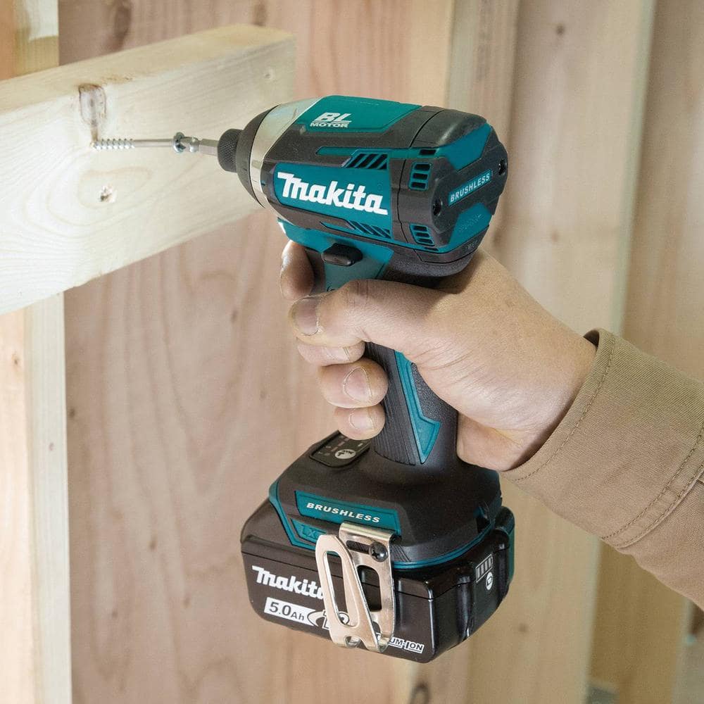 Makita 18V LXT Lithium‑Ion Brushless Cordless Quick‑Shift Mode 3‑Speed Impact Driver Kit with (2) 5.0Ah Batteries and Hard Case - Image 2