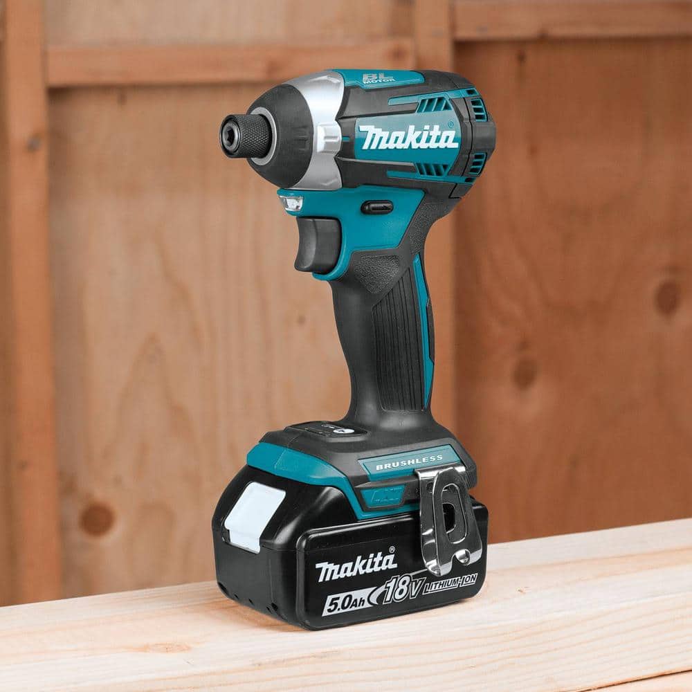 Makita 18V LXT Lithium‑Ion Brushless Cordless Quick‑Shift Mode 3‑Speed Impact Driver Kit with (2) 5.0Ah Batteries and Hard Case - Image 4