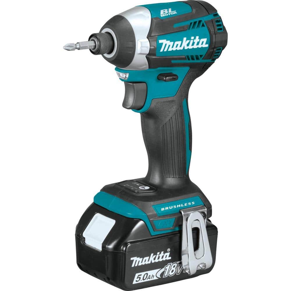 Makita 18V LXT Lithium‑Ion Brushless Cordless Quick‑Shift Mode 3‑Speed Impact Driver Kit with (2) 5.0Ah Batteries and Hard Case - Image 6