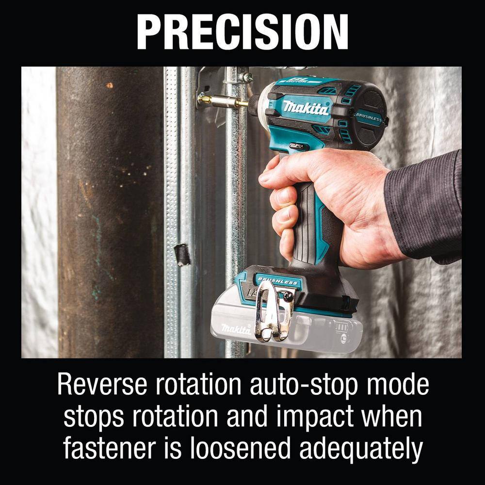 Makita 18V LXT Lithium‑Ion Brushless Cordless Quick‑Shift Mode 4‑Speed Impact Driver, Tool Only (XDT16Z) - Image 6