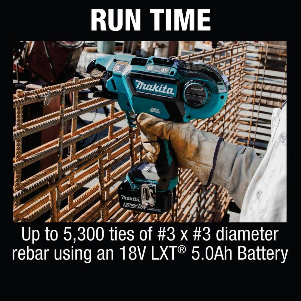 Makita 18V LXT Lithium-Ion Brushless Cordless Rebar Tying Tool Kit (5.0 Ah) - Image 12