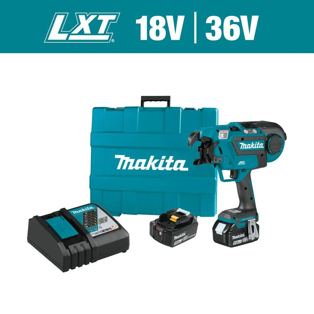 Makita 18V LXT Lithium-Ion Brushless Cordless Rebar Tying Tool Kit (5.0 Ah) - Image 14