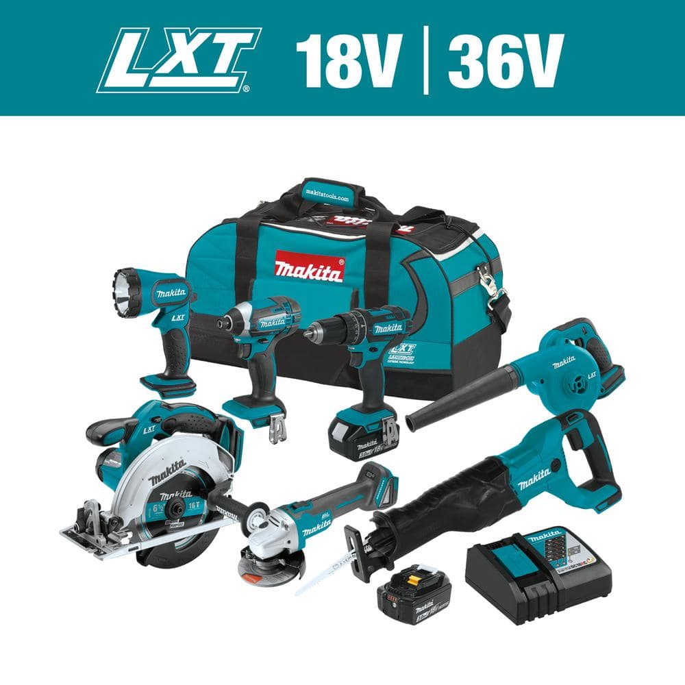 Makita 18V LXT Lithium-Ion Cordless Combo Kit (7-Piece) - Image 14