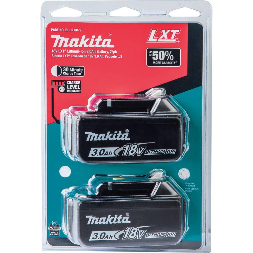 Makita 18V LXT Lithium‑Ion High Capacity Battery Pack 3.0Ah with Fuel Gauge (2‑Pack) - Image 7